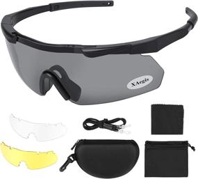 img 4 attached to 👓 XAegis Tactical Eyewear: Enhance Your Outdoor Shooting Experience with 3 Interchangeable Lenses