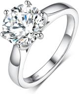 💍 exquisite handmade platinum engagement rings: dazzling moissanite diamond promise rings for women – perfect anniversary & wedding bands jewelry gift! logo