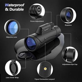img 3 attached to High Power HD Monocular Telescope with Smartphone Holder Tripod – 12x42 Suob, Waterproof BAK4 Prism for Bird Watching, Hunting, Traveling, Camping, Concerts
