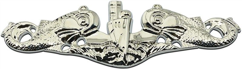 submarine warfare silver metal emblem 로고