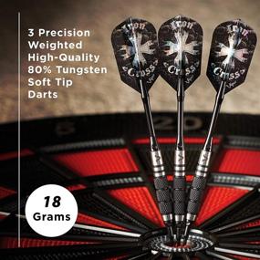 img 3 attached to 🎯 Viper by GLD Products Desperado 80% Tungsten Soft Tip Darts: Iron Cross, 18g with Storage/Travel Case - Black