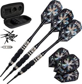 img 4 attached to 🎯 Viper by GLD Products Desperado 80% Tungsten Soft Tip Darts: Iron Cross, 18g with Storage/Travel Case - Black