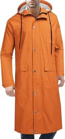 img 4 attached to 🌧️ COOFANDY Men's Waterproof Lightweight Active Long Raincoat with Hood - Ideal Rain Jacket for All-Weather Protection