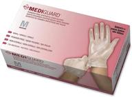 🧤 mediguard clear vinyl synthetic exam gloves, medium size - 150 count: reliable protection for various applications logo