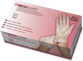 img 1 attached to 🧤 Mediguard Clear Vinyl Synthetic Exam Gloves, Medium Size - 150 Count: Reliable Protection for Various Applications