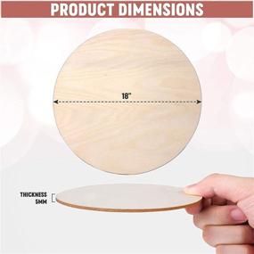 img 3 attached to 🎨 Sophie's Crafts 5-Pack of Unfinished Round Wood Circles - 0.2 inch Thickness for DIY Crafts and Projects - 18 Inch Diameter