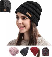 womens winter beanie lining chunky outdoor recreation for climbing logo