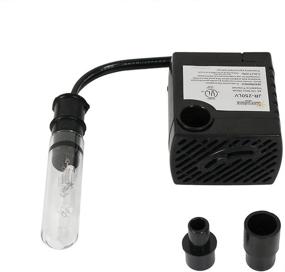 img 4 attached to 🌊 Sunnydaze 24V Submersible Water Fountain Pump with Transformer, Finger Light – Ideal for Small Fountains, Aquariums – 70 GPH