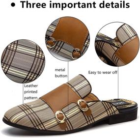 img 3 attached to 👞 MEIJIANA Men's Leather Loafers & Slip-Ons Sandals Shoes - Slippers