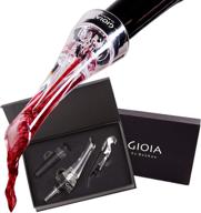 🍷 gioia wine aerator pourer set: enhance wine flavor with vacuum stopper pump, corkscrew, and stylish gift box - elevate your wine experience логотип