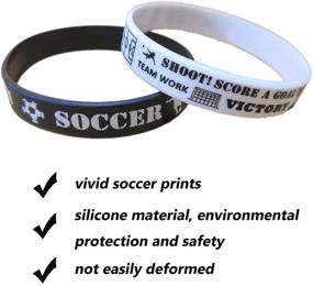 img 3 attached to 🏆 CupaPlay 24 PCS Soccer Motivational Silicone Wristbands - Personalized Rubber Bracelets for Sports Prizes, Party Favors, Birthday Goodie Bags - Carnival/Event Supplies