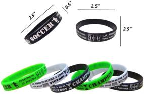 img 2 attached to 🏆 CupaPlay 24 PCS Soccer Motivational Silicone Wristbands - Personalized Rubber Bracelets for Sports Prizes, Party Favors, Birthday Goodie Bags - Carnival/Event Supplies