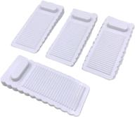 cocos rubber door stopper: premium floor door stoppers for residential and commercial use - 4 pack (white) логотип