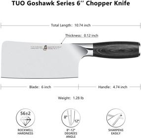 img 2 attached to TUO Chopping Ergonomic Pakkawood Box Goshawk