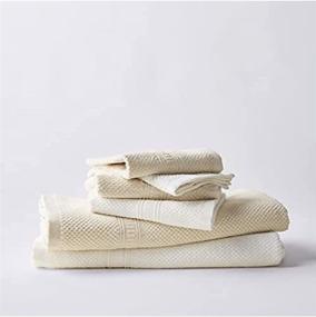 img 1 attached to 🧺 Anact Hemp Towel Set - Quick Drying Organic Cotton Blend Spa Quality Towels - White, 3 Piece Pack