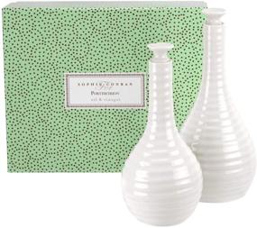 img 2 attached to 🍶 Portmeirion Sophie Conran White Oil and Vinegar Set