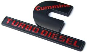 img 2 attached to Yoaoo 2X OEM Black Cummins Turbo Emblem Badges High Output Replacement For 2500 3500 Fender Emblem Matte Red 6