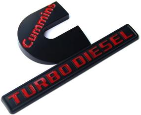 img 3 attached to Yoaoo 2X OEM Black Cummins Turbo Emblem Badges High Output Replacement For 2500 3500 Fender Emblem Matte Red 6