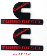 yoaoo 2x oem black cummins turbo emblem badges high output replacement for 2500 3500 fender emblem matte red 6 logo