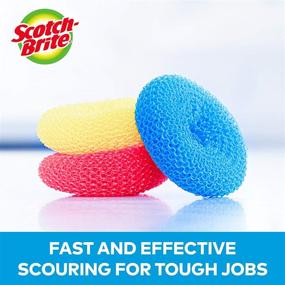 img 3 attached to 🧽 Scotch-Brite Non-Scratch Plastic Scrub Pads, Pack of 3, Gentle Dish Cleaning without Scratches