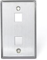 leviton 43080 1s2 quickport wallplate stainless logo
