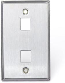 img 1 attached to Leviton 43080 1S2 QuickPort Wallplate Stainless