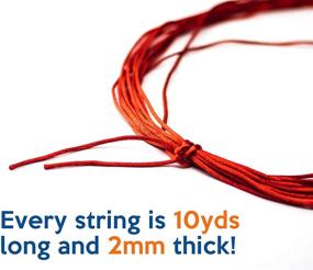 img 2 attached to 🎀 Bastex 2mm Nylon Satin Silk Cords – 13 Vibrant Colors, 140 Yards – Ideal for Jewelry Making, Beading, Macrame, Knotting, Bracelets, Dream Catchers & More