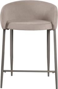 img 2 attached to 🪑 Stylish Hillsdale Cromwell Metal Counter Height Stool in Taupe Velvet - Elevate Your Home Décor!