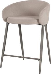 img 3 attached to 🪑 Stylish Hillsdale Cromwell Metal Counter Height Stool in Taupe Velvet - Elevate Your Home Décor!