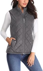 img 4 attached to MISS MOLY Womens Quilted Lightweight Women's Clothing for Coats, Jackets & Vests