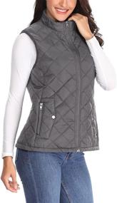 img 1 attached to MISS MOLY Womens Quilted Lightweight Women's Clothing for Coats, Jackets & Vests