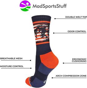 img 2 attached to MadSportsStuff Fighting Wrestlers Socks White