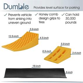 img 1 attached to 🚐 Dumble RV Leveling Blocks and Chock Blocks Kit - 2 Camper Leveling Blocks with Anti-Slip Mats and Storage Bag