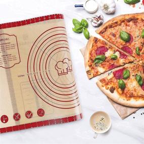 img 3 attached to 🥐 Premium Non-Stick 28''x20'' Silicone Pastry Baking Mat by DANIA & DEAN – Extra Large, Thick & Non-Slip - For Perfectly Rolled Dough, Oven-baked Treats, and More! Food Grade, Easy to Clean