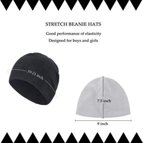 img 1 attached to 🧢 Cozy and Stylish Kids Fleece Beanie Winter Hat for Boys and Girls - Your Go-to Choice!