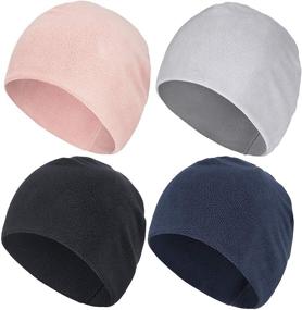 img 4 attached to 🧢 Cozy and Stylish Kids Fleece Beanie Winter Hat for Boys and Girls - Your Go-to Choice!