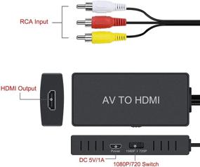 img 3 attached to 📺 Enhance Your Viewing Experience: RCA to HDMI Converter Adapter for PS2/PS3, N64, VHS, DVD Players & More