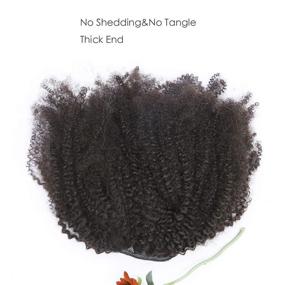 img 2 attached to Пучок на резинке "Loxxy Afro Kinky Curly" для наращивания пучка | натуральные черные кудрявые волосы | человеческие волосы | для чернокожих женщин | виргинские волосы | длина 12 дюймов