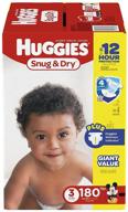 👶 get 180 count of huggies snug & dry diapers in size 3 for ultimate comfort and dryness logo