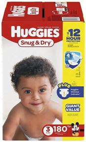 img 3 attached to 👶 Get 180 Count of HUGGIES Snug & Dry Diapers in Size 3 for Ultimate Comfort and Dryness