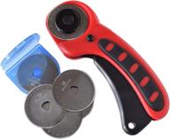 🔴 45mm comfort design rotary cutter &amp; 6 blades in red logo