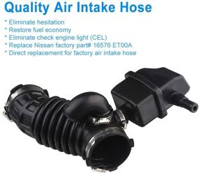 img 2 attached to 🚗 WMPHE Compatible Air Intake Hose for Nissan Sentra 2007-2012 2.0L | Direct Replacement 16576-ET00A 696-003