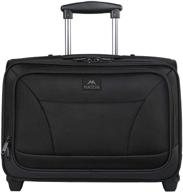 🎒 waterproof rolling laptop bag for business travel - 17 inch notebook case - carry-on luggage attache briefcase - black (men and women) logo