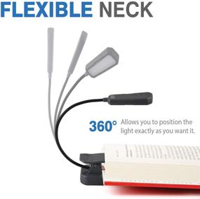 img 2 attached to 📚 LUXPRO LP178: Portable Rechargeable Book Light with 6 Warm LEDs and Padded Clip