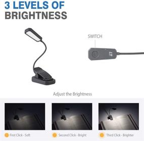 img 1 attached to 📚 LUXPRO LP178: Portable Rechargeable Book Light with 6 Warm LEDs and Padded Clip