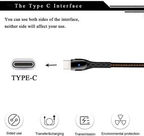 img 2 attached to ⚡ Durable 6FT Braided USB Type C Charging Cable for Samsung Galaxy S20 Ultra S10 S9 S8, Note 10 9 8, LG Stylo 6 5 4, V60 V50 V40 V30, G8 G7 G6 K51 - Black