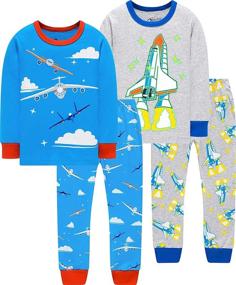 img 4 attached to 🎄 Boys' Pajamas Christmas Sleepwear Set - Clothing for Children, Sleepwear & Robes