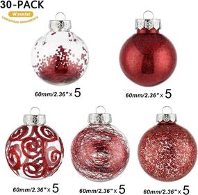 img 1 attached to Wironlst Christmas Shatterproof Decorative Decorations Seasonal Decor