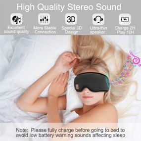 img 3 attached to Enhancing Sleep Experience: MOITA Sleep Headphones Bluetooth Sleep Mask - Black