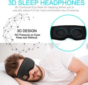 img 2 attached to Enhancing Sleep Experience: MOITA Sleep Headphones Bluetooth Sleep Mask - Black